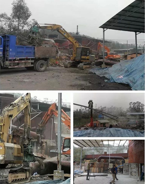 開平市環保、城管、公安等部門與月山鎮政府執法人員開展聯合執法行動